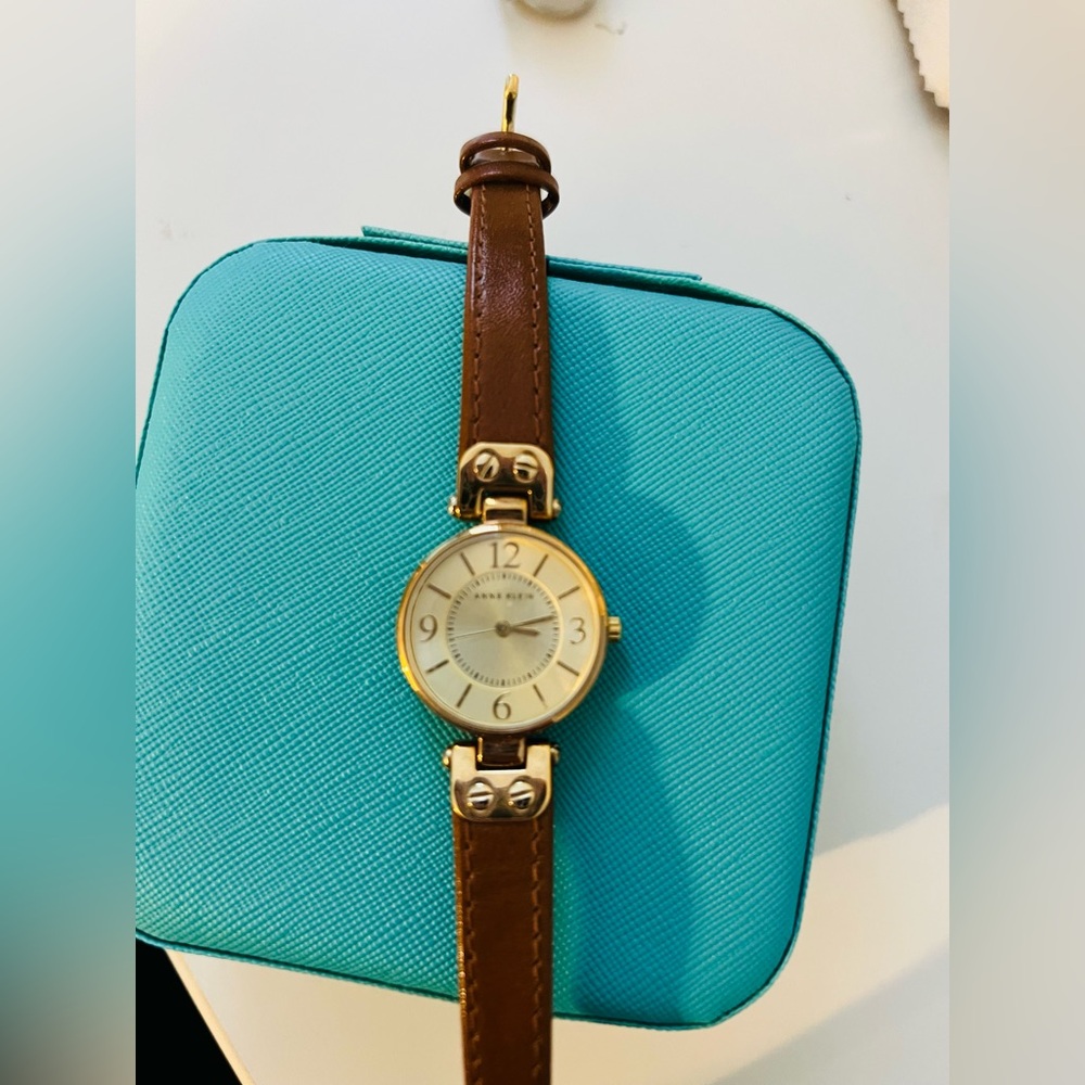 Anne Klein Gold and Brown Watch